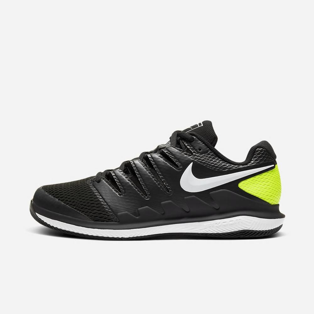 Chaussure De Tennis Nike NikeCourt Air Zoom Vapor X Noir 3596-402 Black/Volt/White Homme | UCU-83848954